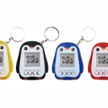 Animăluț electronic pinguin – joc de buzunar 7,5 cm cu breloc