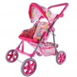 Woopie royal cărucior pentru păpuși cu inimioare, pliabil