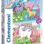 CLEMENTONI puzzle Cred în unicorni 2×20 piese