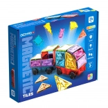 Geomag Magnetic Tiles Mașini – set de construcție magnetic cu roți