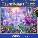 Puzzle luminos Ravensburger Noaptea magică a inorogilor XXL 200 piese