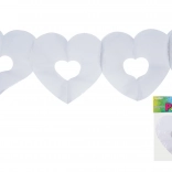 Ghirlandă albă inimioare 3 m