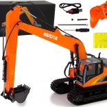 Excavator pe șenile cu telecomandă 1:14 cu cupă metalică HUINA