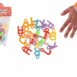 Mărgele din plastic cu inimioare și litere, cu șnur