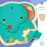 Puzzle de lemn Elefant de la Djeco