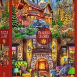 Puzzle Trefl Excursie la munte 2×500 piese