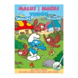 Carte de colorat cu apă A5 – Ștrumfii 15 × 21 cm