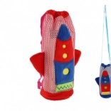 Husă din pluș pentru sticla de copii RACHETĂ, 12 × 22 cm