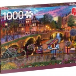 Puzzle JUMBO cu canalele de apă din Amsterdam – 1000 de piese