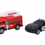 Mașină de poliție și pompieri cu efecte 23 cm