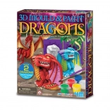 Set creativ mulaje din gips – dragon