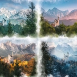 RAVENSBURGER Puzzle Neuschwanstein în cele patru anotimpuri 18000 piese