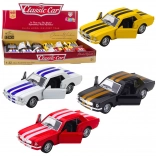 Mașinuță clasică metalică 1:32 cu mecanism pull-back și uși deschise