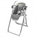 Scaun de masă și leagăn 2în1 pentru copii NEW BABY Smart, gri