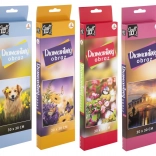 Pictură cu diamante flori, păsări, cățel și Veneția 30x30 cm