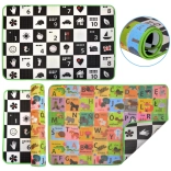 Humbi covoraș educațional din spumă, reversibil, tablă de șah 3‑în‑1 alfabet polonez și numere 150 × 100 × 1 cm