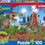 Puzzle SCHMIDT Schleich dinozauri din preistorie 100 piese cu figurină
