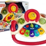 Volan interactiv pentru copii cu pian, sunete de animale și telefon