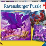 Ravensburger puzzle Conducători mitici 3×49 piese