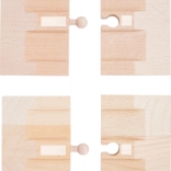 Small foot rampe din lemn pentru pistă de mașinuțe, 4 buc.