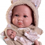 Păpușă realistă bebeluș Antonio Juan Luca cu corp moale 42 cm