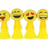 Mingea spumoasă săritoare cu emoji 10 cm – mix de emoticoane, cutie 24 buc