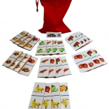 Domino din lemn Fructe și legume 28 de piese