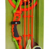 Arc pentru copii cu țintă și săgeți cu ventuză și vizor laser