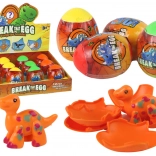 Ou de dinozaur magic care se sparge în coajă 4 culori 6 cm