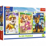 Puzzle 3x50 Cățeii Noștri Trefl