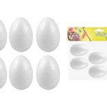 Ouă decorative din polistiren 6 cm, 6 buc