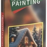 Pictură cu diamante Căsuța de iarnă 30 × 40 cm