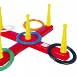 Cruce pentru aruncat cu inele, set din plastic, 5 piese
