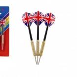 Set aruncare săgeți cu vârfuri metalice și aripi Union Jack
