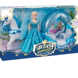 caleșcă cu cal și păpușă – set magic pentru copii
