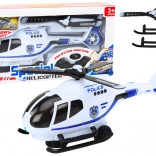 Elicopter de salvare al poliției cu lumini și sunete