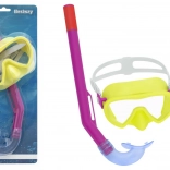 Masca de snorkeling pentru copii cu tub galben și roz Bestway