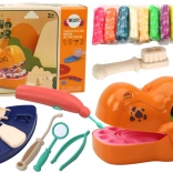 Set creativ dentist dinozaur cu plastilină și accesorii