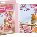 Pictură cu diamante păsărică 20 × 20 cm
