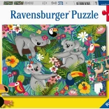 Puzzle RAVENSBURGER Koale și leneși 2×24 piese