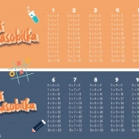 Suport educațional dublu-fețe pentru birou 60 × 40 cm pentru clasele primare