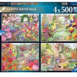 Ravensburger puzzle Grădini Minunate 4×500 piese