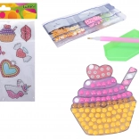 set creativ autocolante tip diamond mix cu pietricele