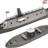 Puzzle 3D din metal METAL EARTH Monitor & Merrimack (ICONX)