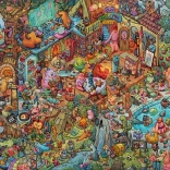 Puzzle HEYE 1500 de piese – distracție cu prietenii, Tiurina (puzzle + poster)