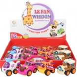 Set de vehicule pentru bebeluși cu mecanism inerțial, 12 buc