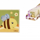 Cărticică de imagini din lemn pentru copii, 8 pagini, 8 × 8 cm