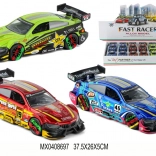 Mașinuță de curse metalică 1:36 cu uși care se deschid și mecanism cu întoarcere