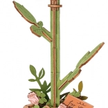 Puzzle 3D din lemn trandafir roz ROBO TIME