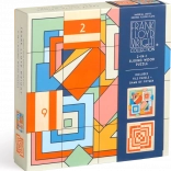 Puzzle cu piese glisante din lemn Frank Lloyd Wright: Hotelul Imperial 2‑în‑1 (16 piese)